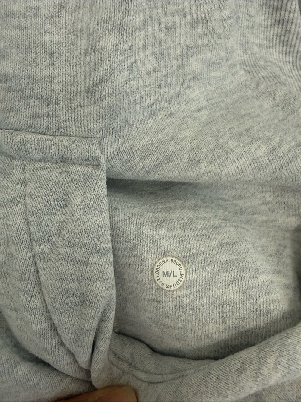 Lululemon Scuba Oversized Half-Zip Cropped Hoodie Heathered Light Grey M/L - Picture 5 of 8